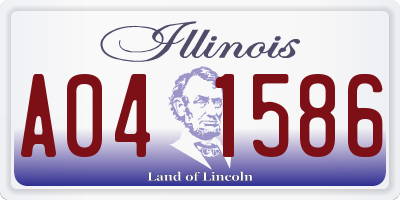 IL license plate A041586