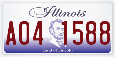 IL license plate A041588