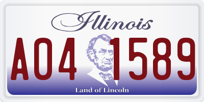 IL license plate A041589