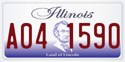 IL license plate A041590