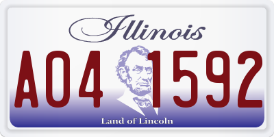 IL license plate A041592