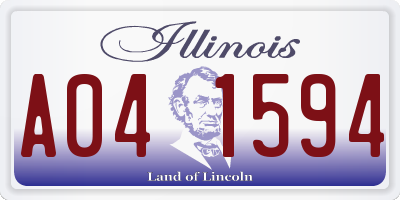 IL license plate A041594