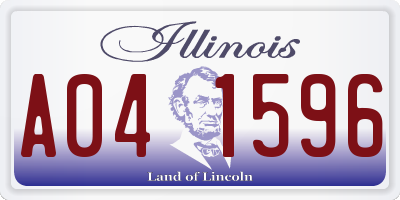 IL license plate A041596