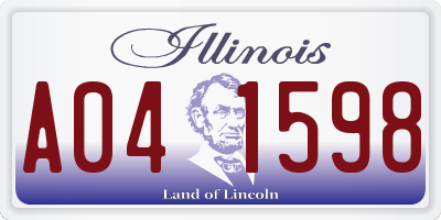 IL license plate A041598