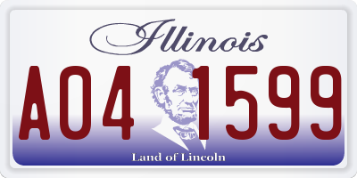 IL license plate A041599