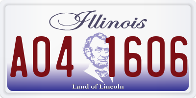 IL license plate A041606