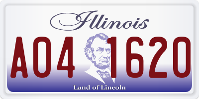 IL license plate A041620
