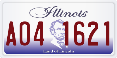 IL license plate A041621