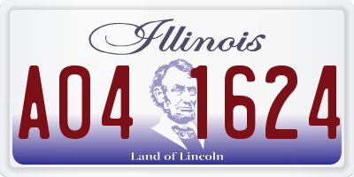 IL license plate A041624