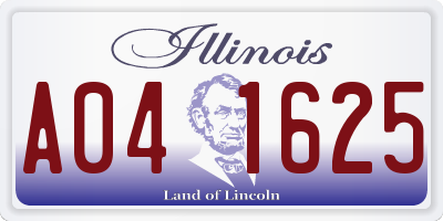 IL license plate A041625