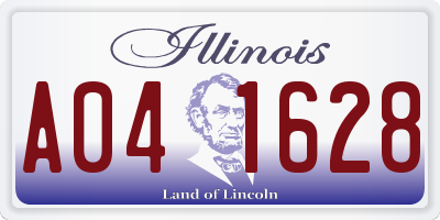 IL license plate A041628