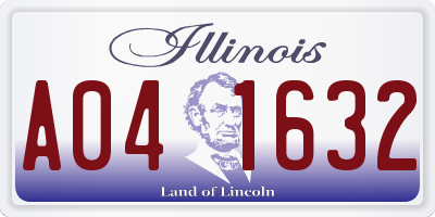 IL license plate A041632