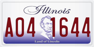 IL license plate A041644