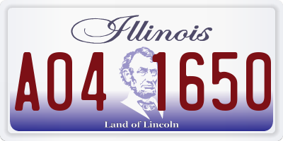 IL license plate A041650