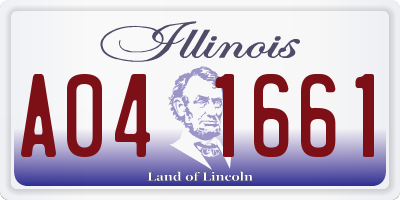 IL license plate A041661
