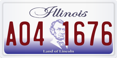 IL license plate A041676