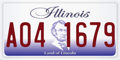 IL license plate A041679