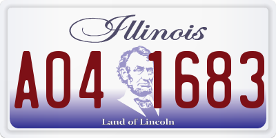 IL license plate A041683