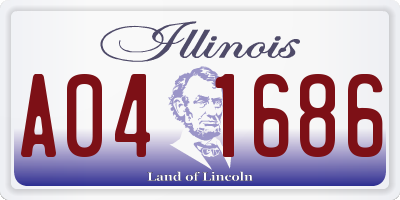 IL license plate A041686