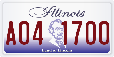 IL license plate A041700