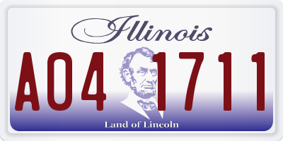 IL license plate A041711