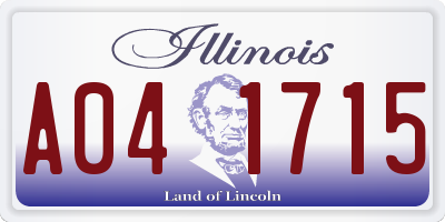 IL license plate A041715