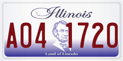 IL license plate A041720