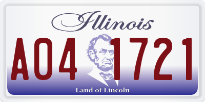 IL license plate A041721
