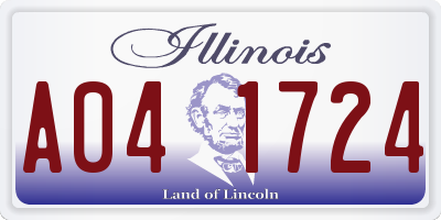 IL license plate A041724