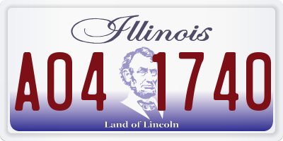 IL license plate A041740