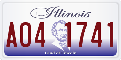 IL license plate A041741