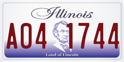 IL license plate A041744