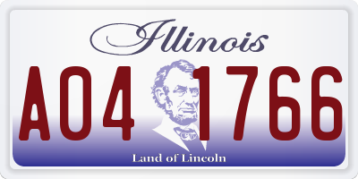 IL license plate A041766