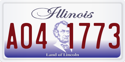 IL license plate A041773