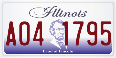 IL license plate A041795