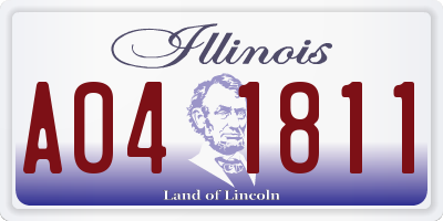 IL license plate A041811