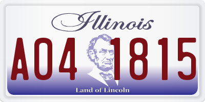 IL license plate A041815