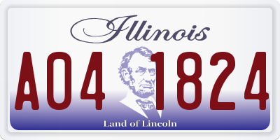 IL license plate A041824
