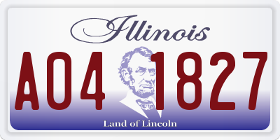 IL license plate A041827