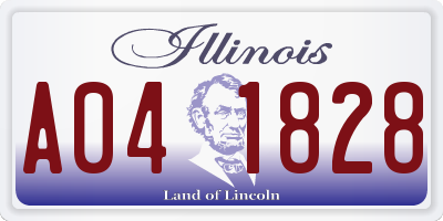 IL license plate A041828