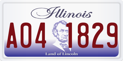 IL license plate A041829