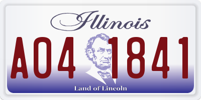 IL license plate A041841