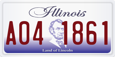 IL license plate A041861