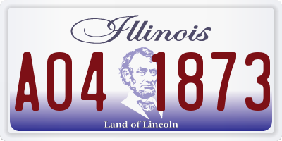 IL license plate A041873