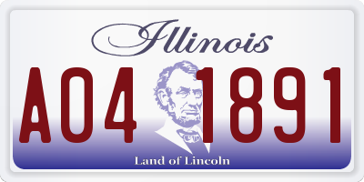IL license plate A041891