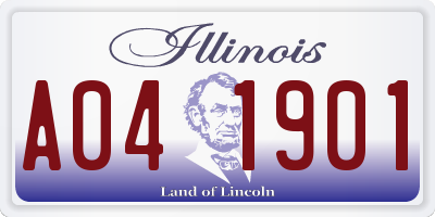 IL license plate A041901