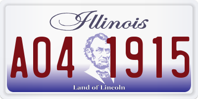 IL license plate A041915