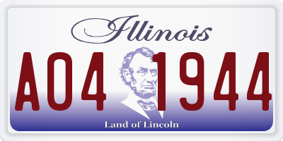 IL license plate A041944