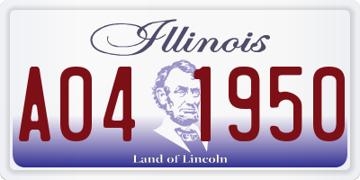 IL license plate A041950