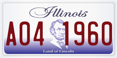 IL license plate A041960